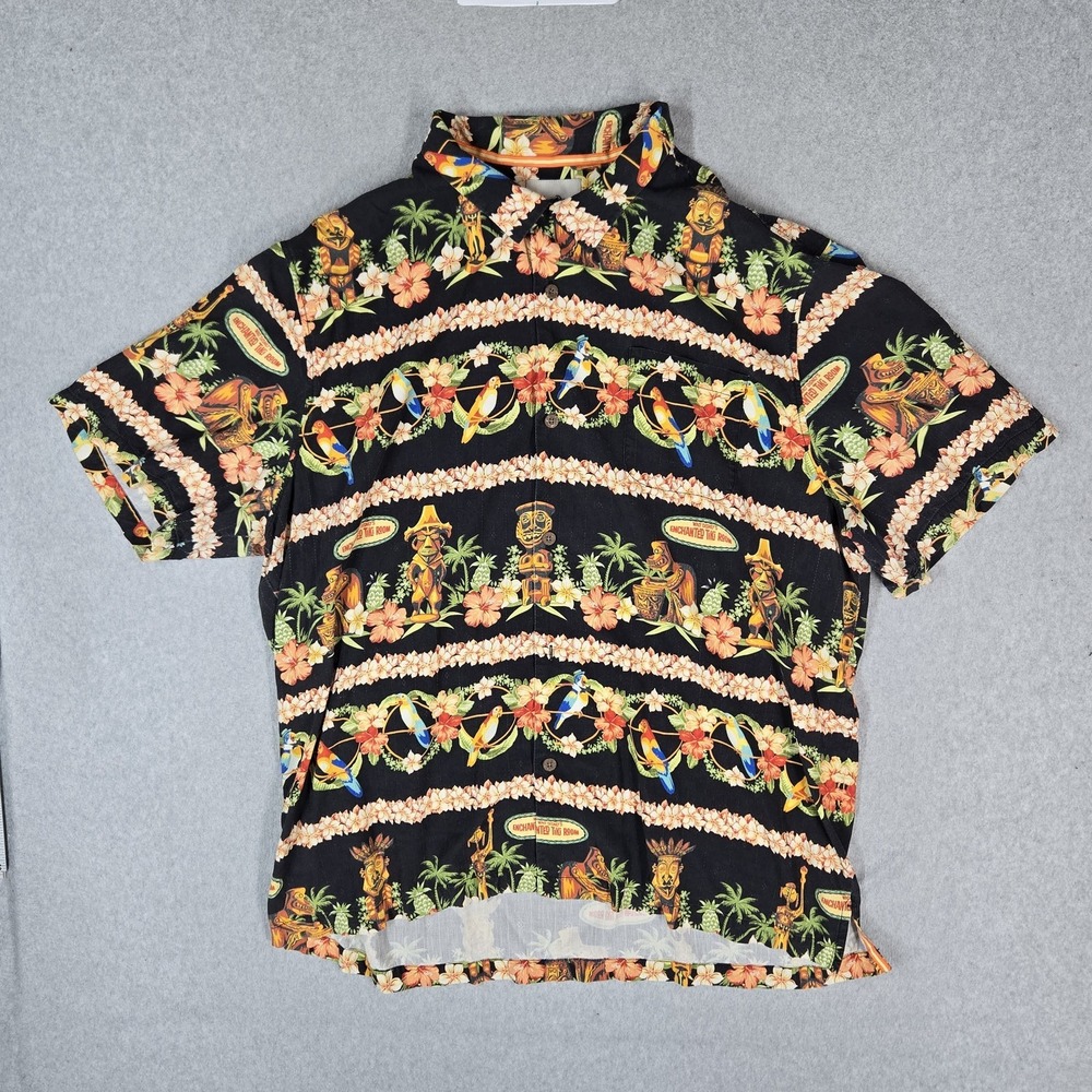 Tommy Bahama x Disney Parks Men Button Up Shirt 3XL Floral Enchanted Tiki Room